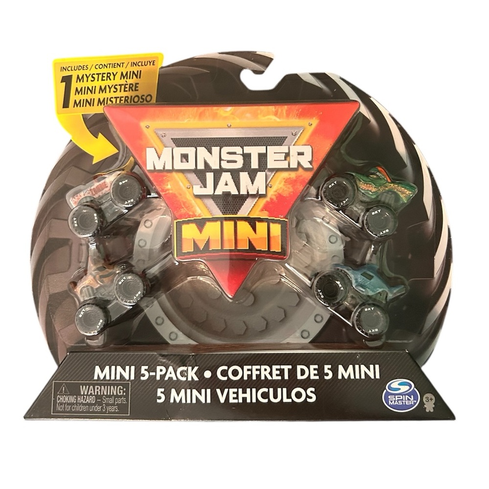 Monster Jam Mini 5-pack New Unopened Megladon Zombie Dragon Horsepower Nib Box